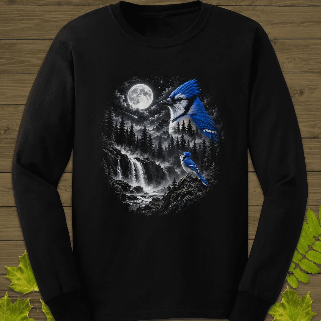 Moonlit Jays Long Sleeve in Black