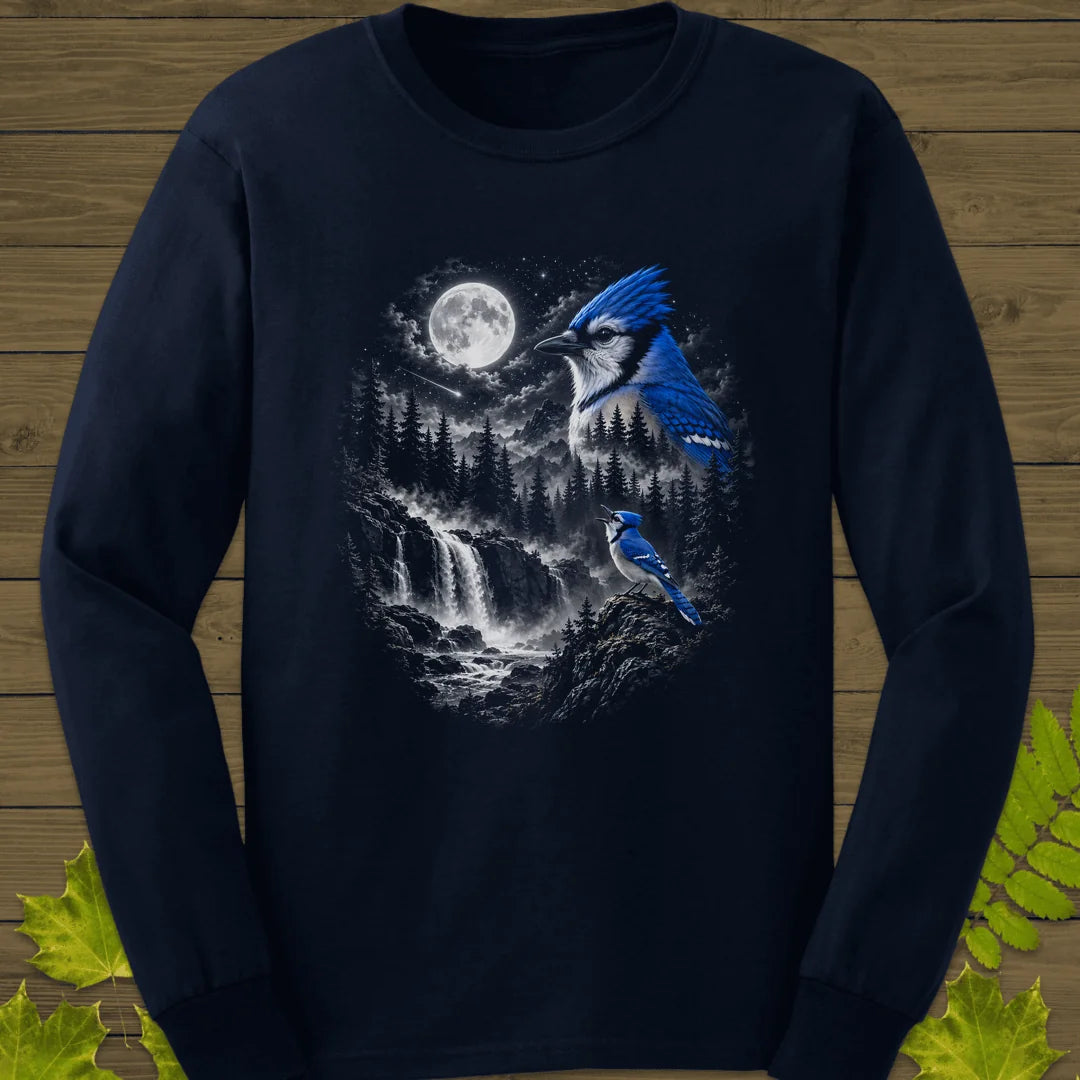 Moonlit Jays Long Sleeve in Navy