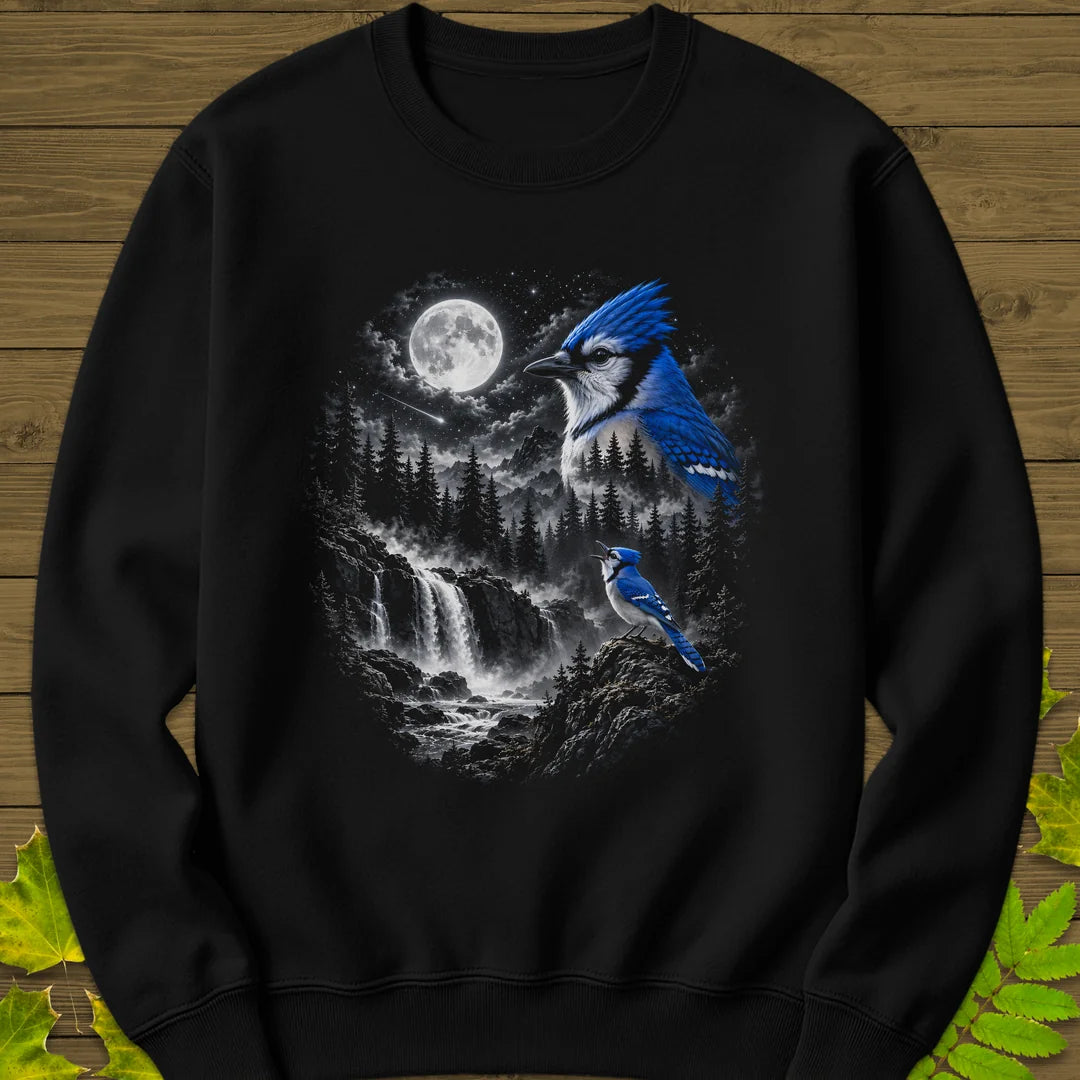 Moonlit Jays Sweatshirt in Black