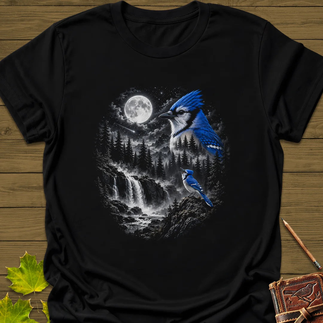 Moonlit Jays T-Shirt in Black