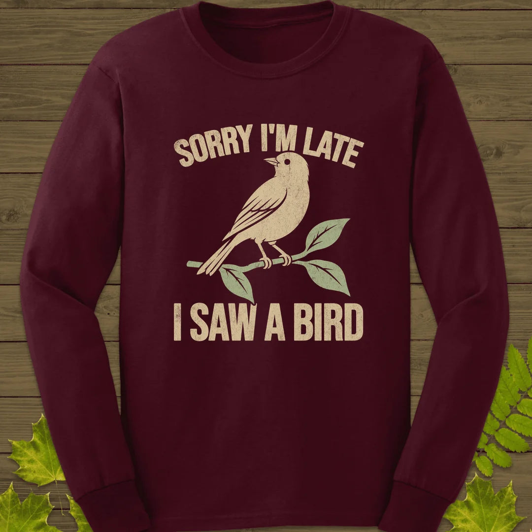 Late For Birds Long Sleeve in Maroon