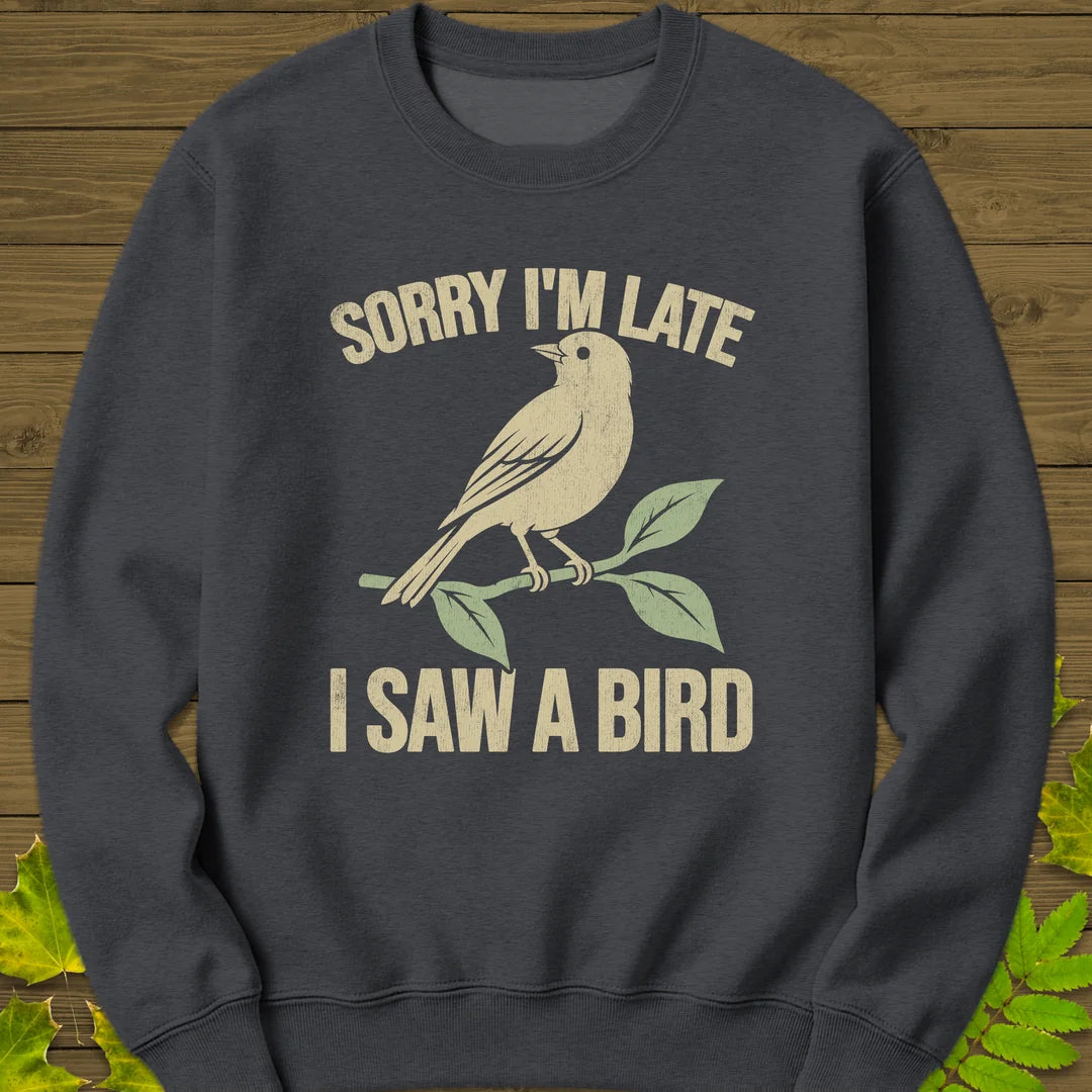 Late For Birds Sweatshirt in Dark Heather