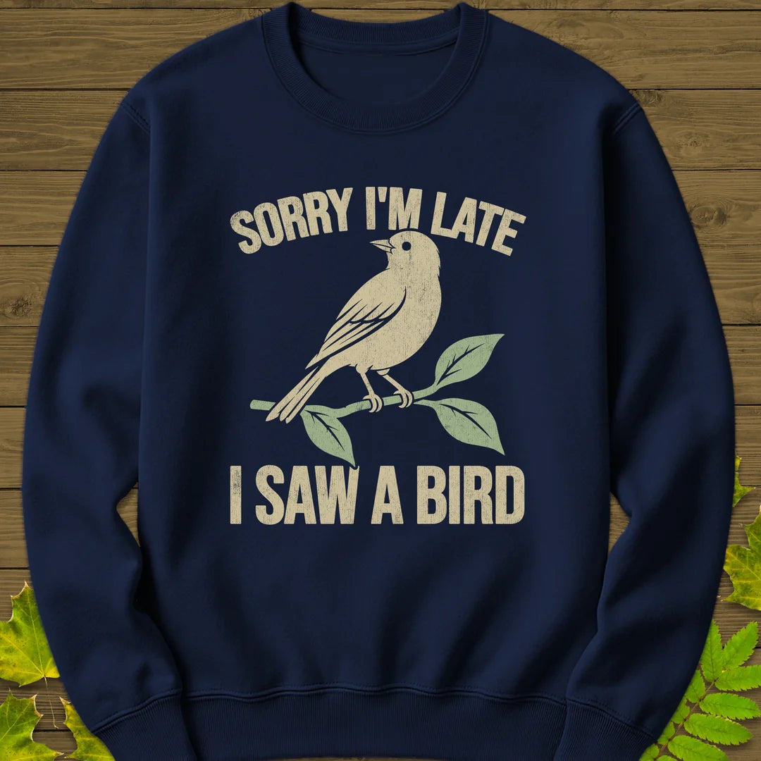 Late For Birds Sweatshirt in Navy