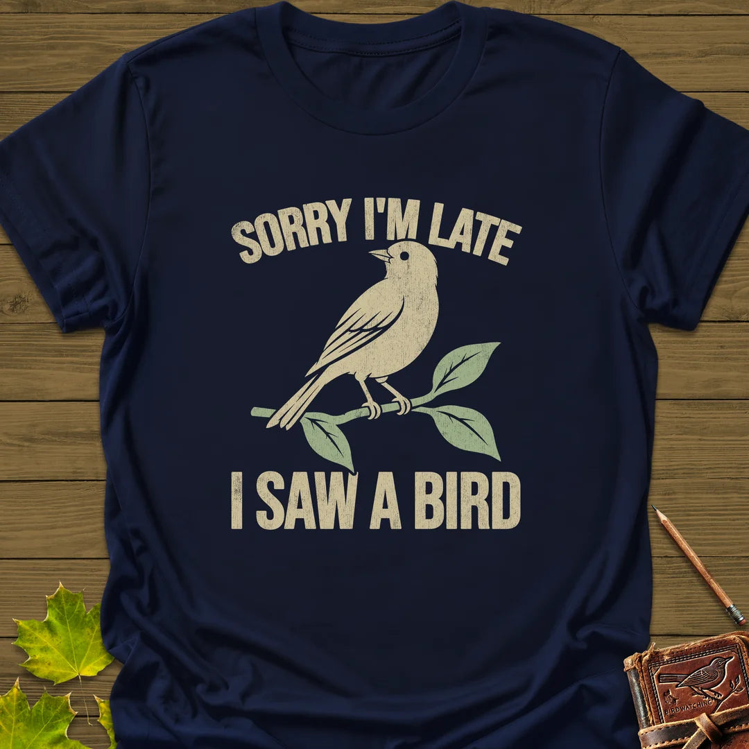 Late For Birds T-Shirt in Navy