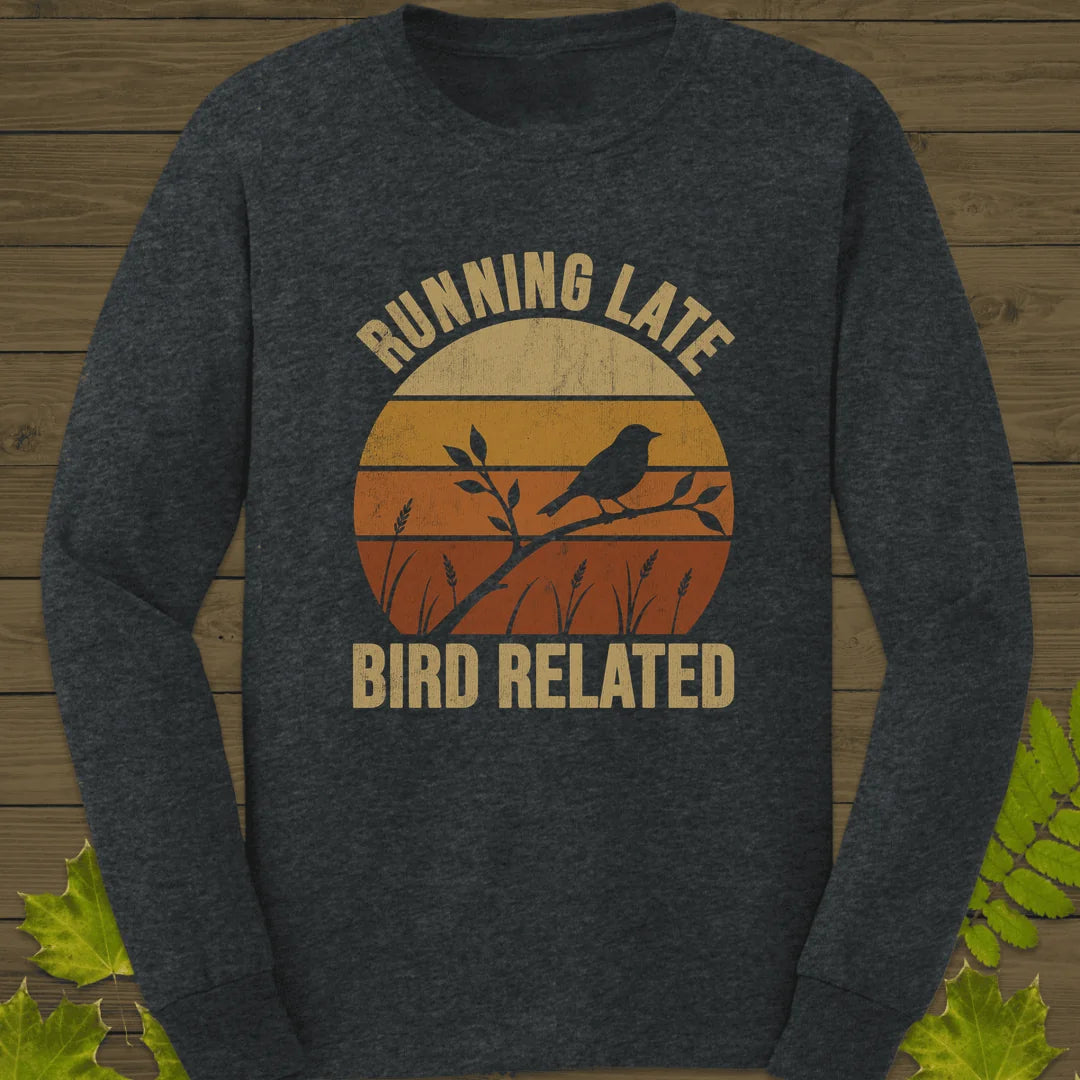 Bird Related Long Sleeve in Dark Heather