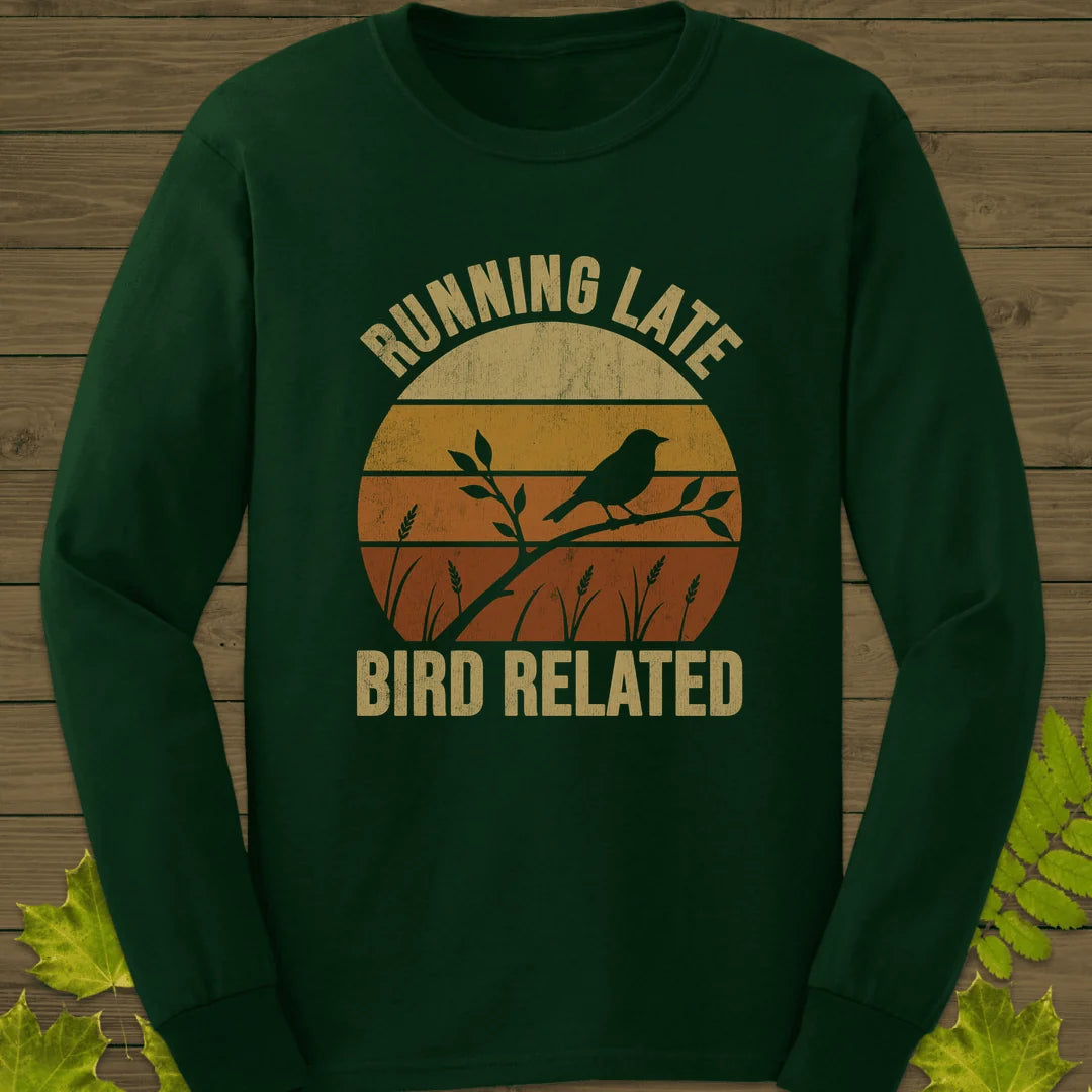 Bird Related Long Sleeve in Forest Green