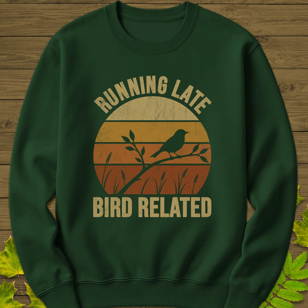 Bird Related Sweatshirt in Forest Green