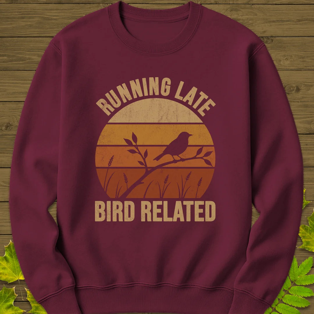 Bird Related Sweatshirt in Maroon
