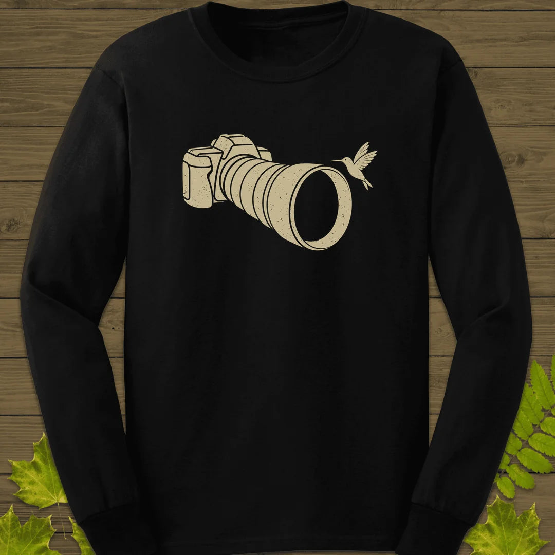 Telephoto Hummingbird Long Sleeve in Black