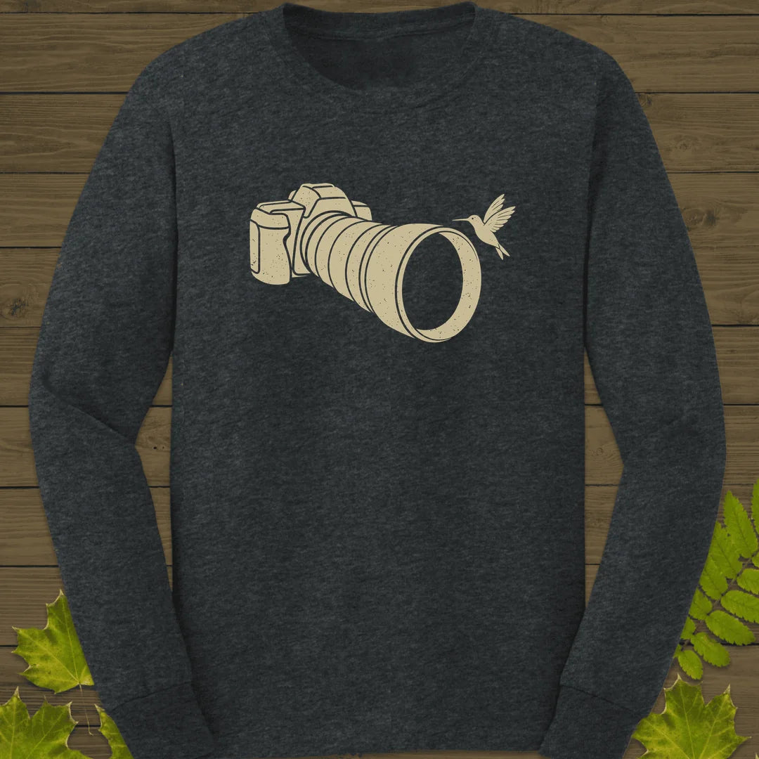 Telephoto Hummingbird Long Sleeve in Dark Heather