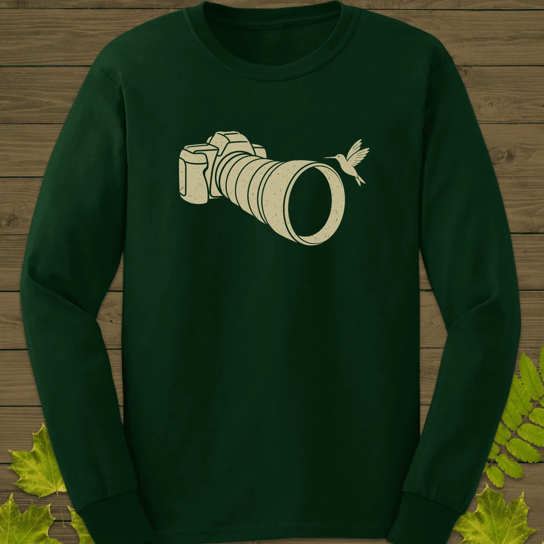 Telephoto Hummingbird Long Sleeve in Forest Green