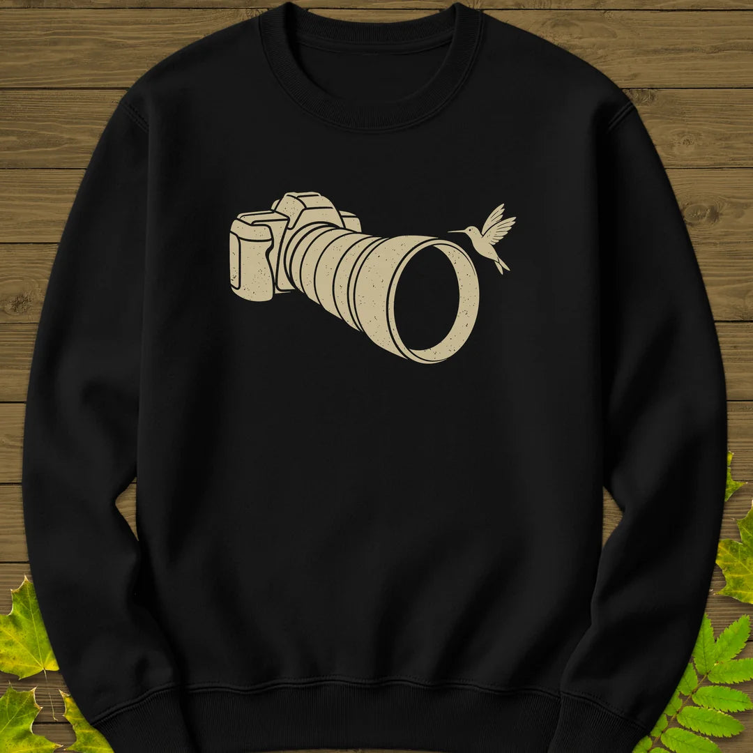 Telephoto Hummingbird Sweatshirt in Black