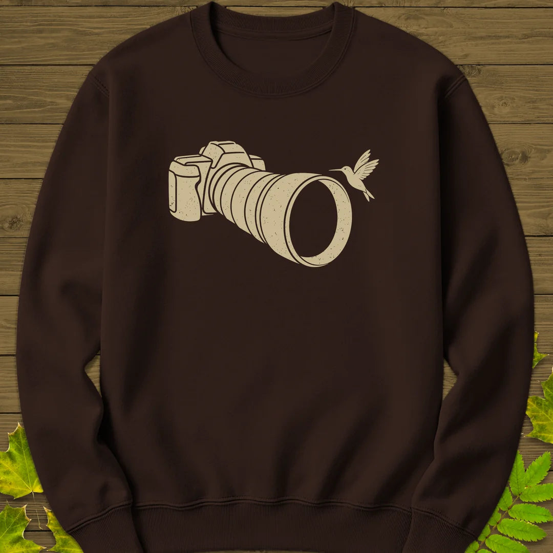 Telephoto Hummingbird Sweatshirt in Dark Chocolate