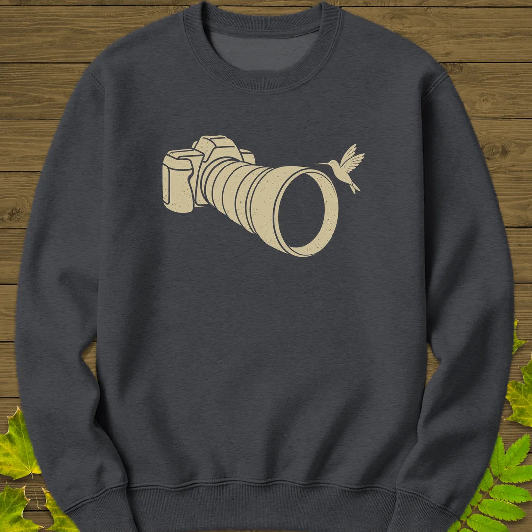 Telephoto Hummingbird Sweatshirt in Dark Heather