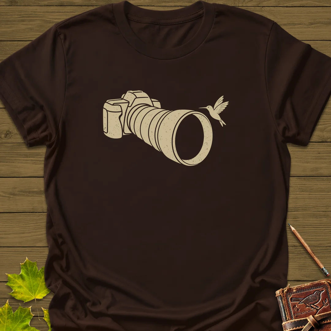 Telephoto Hummingbird T-Shirt in Dark Chocolate