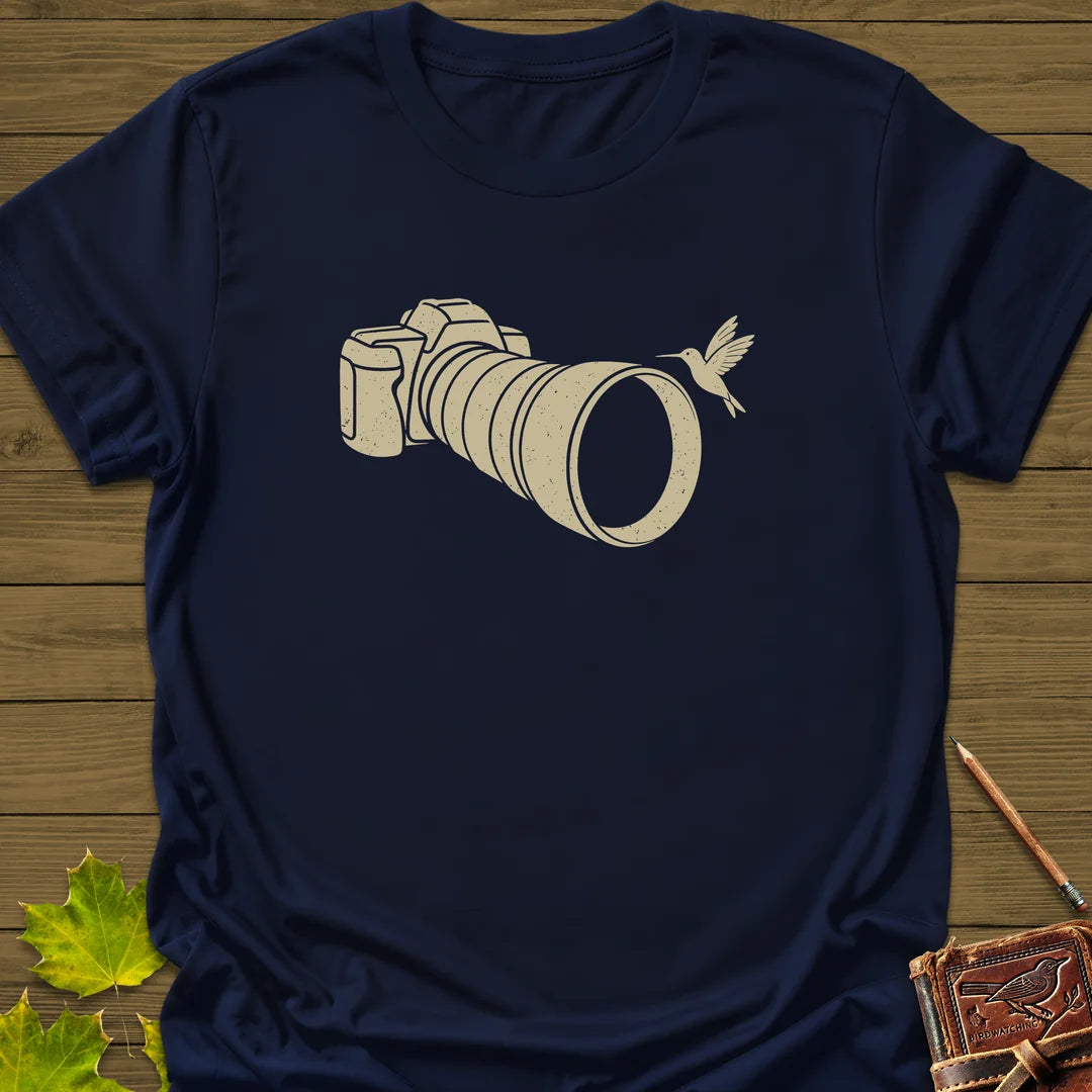 Telephoto Hummingbird T-Shirt in Navy