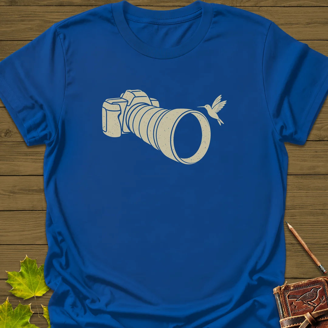 Telephoto Hummingbird T-Shirt in Royal