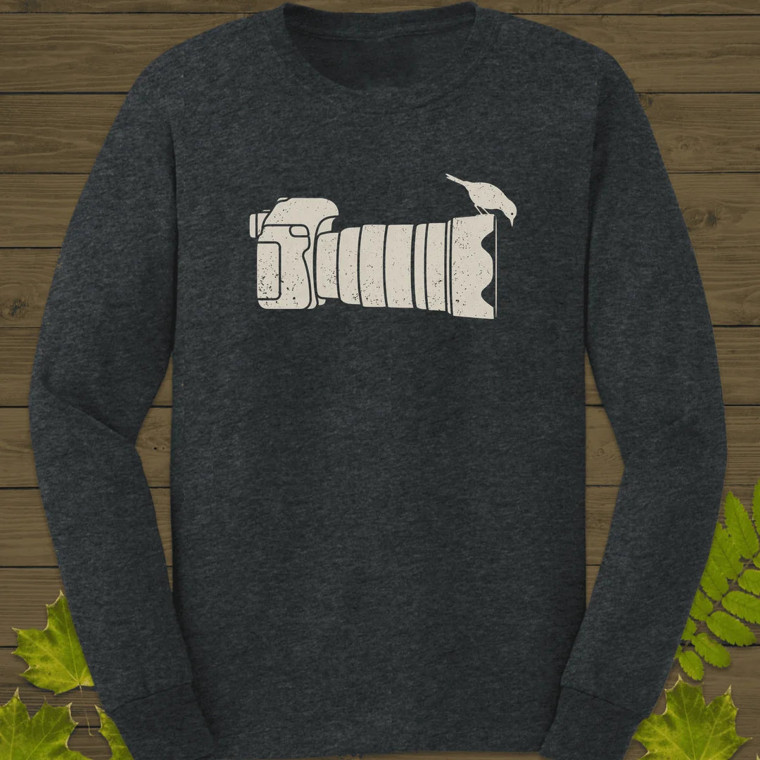 Camera Perch Long Sleeve in Dark Heather