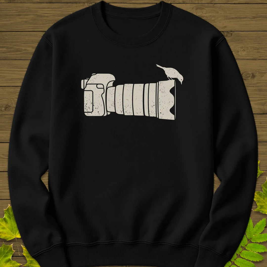 Camera Perch Sweatshirt in Black