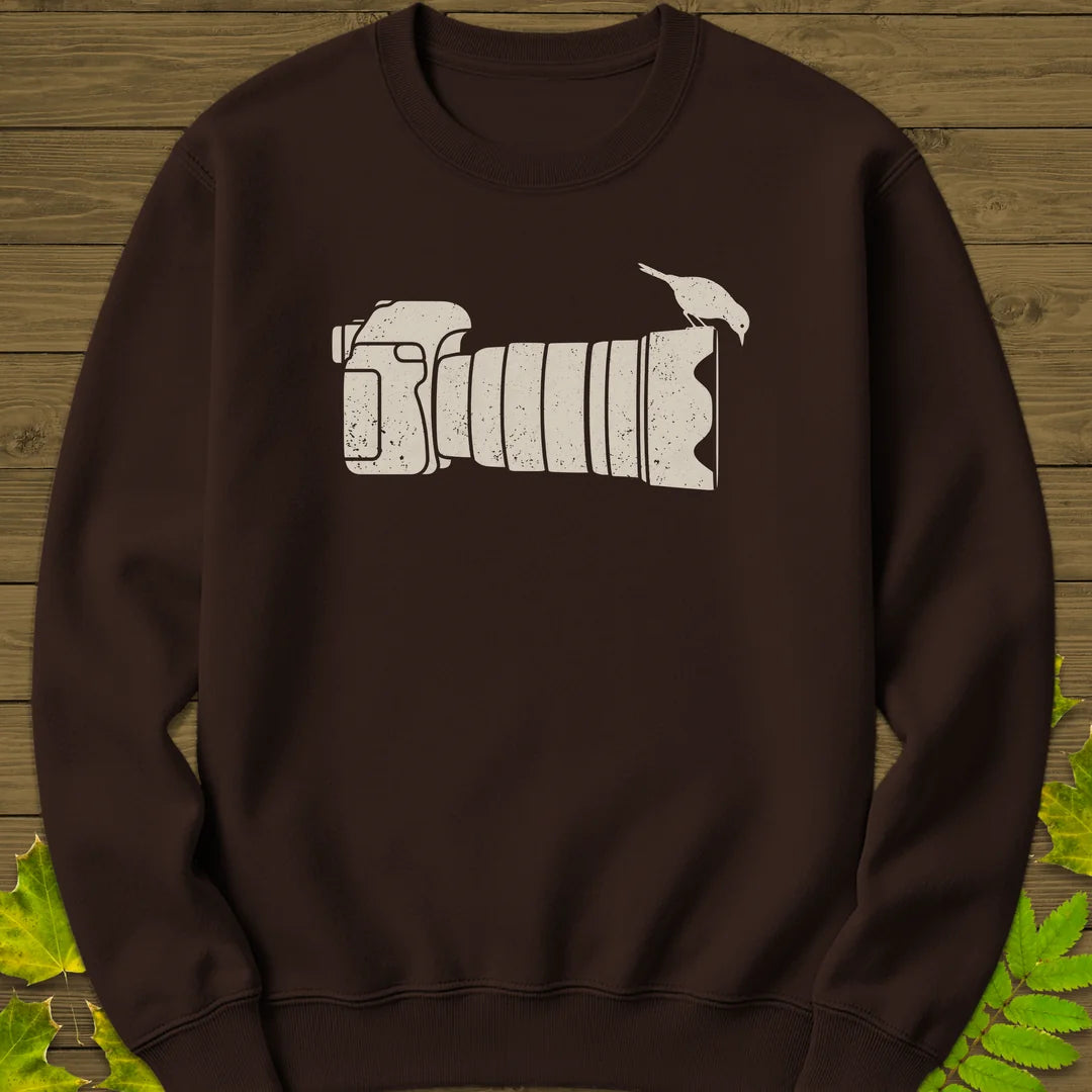 Camera Perch Sweatshirt in Dark Chocolate