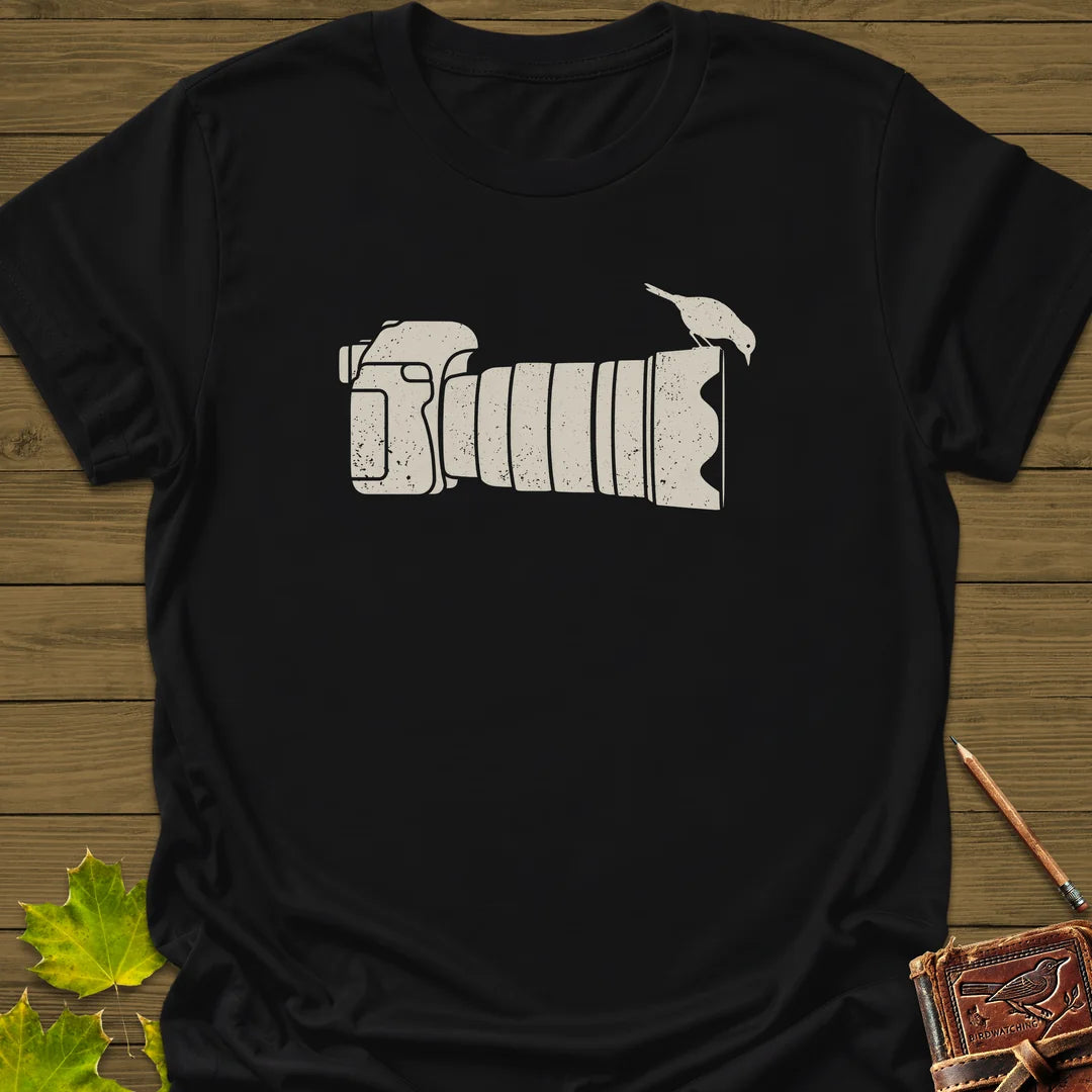 Camera Perch T-Shirt in Black