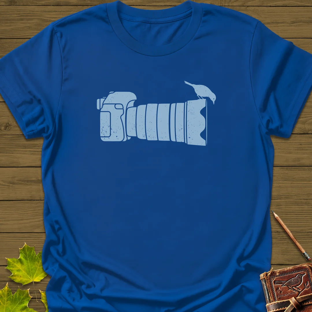 Camera Perch T-Shirt in Royal