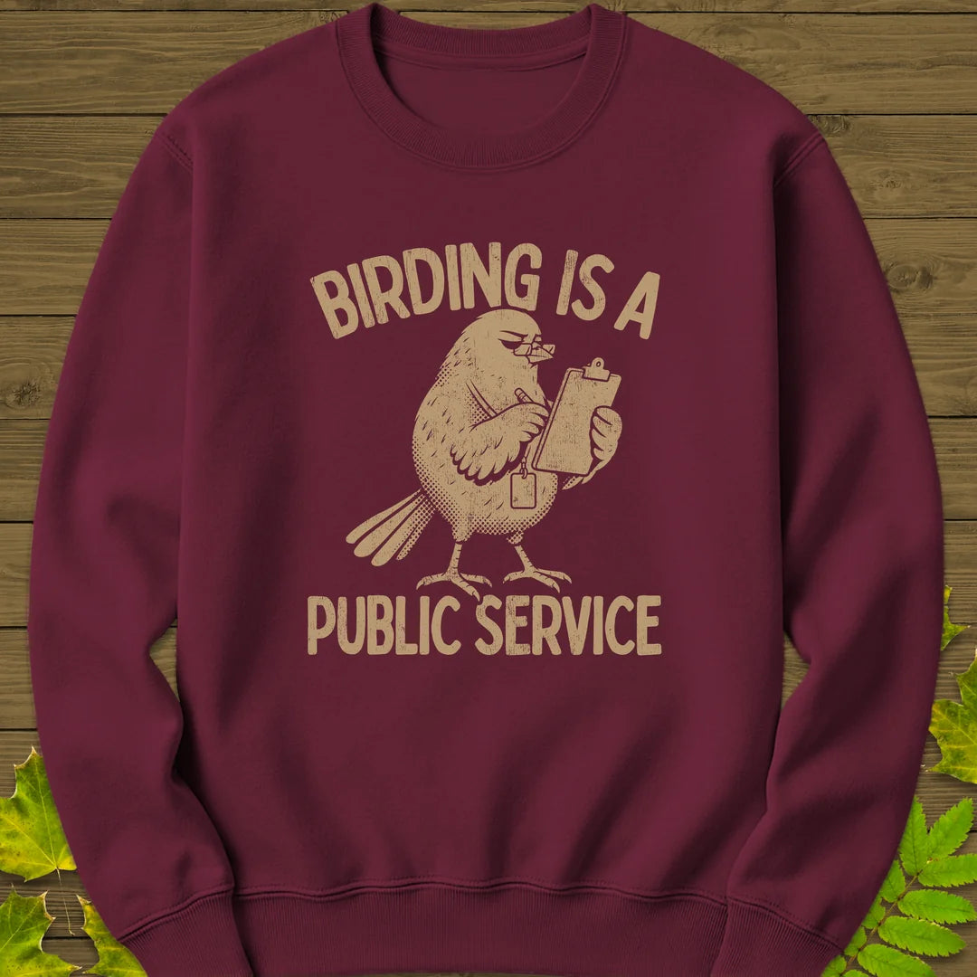 Public Service Sweatshirt in Maroon