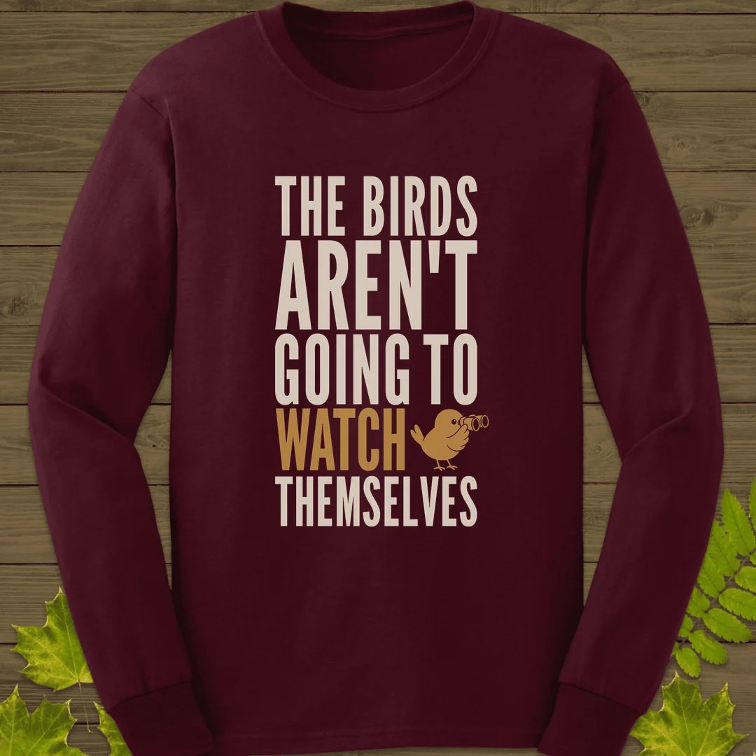 Watch Themselves Long Sleeve in Maroon