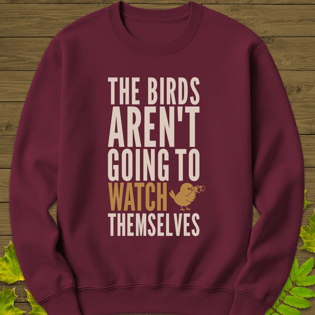 Watch Themselves Sweatshirt in Maroon