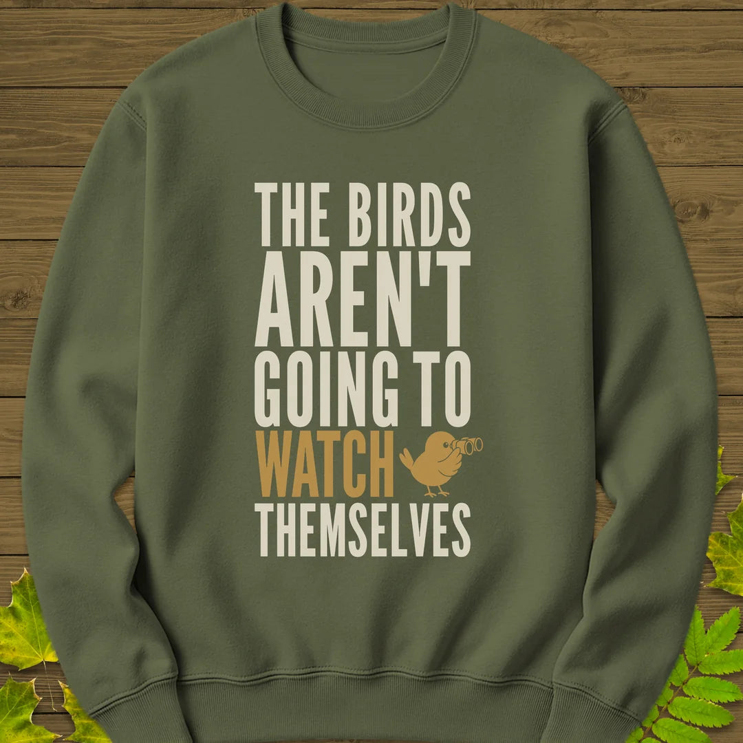 Watch Themselves Sweatshirt in Military Green