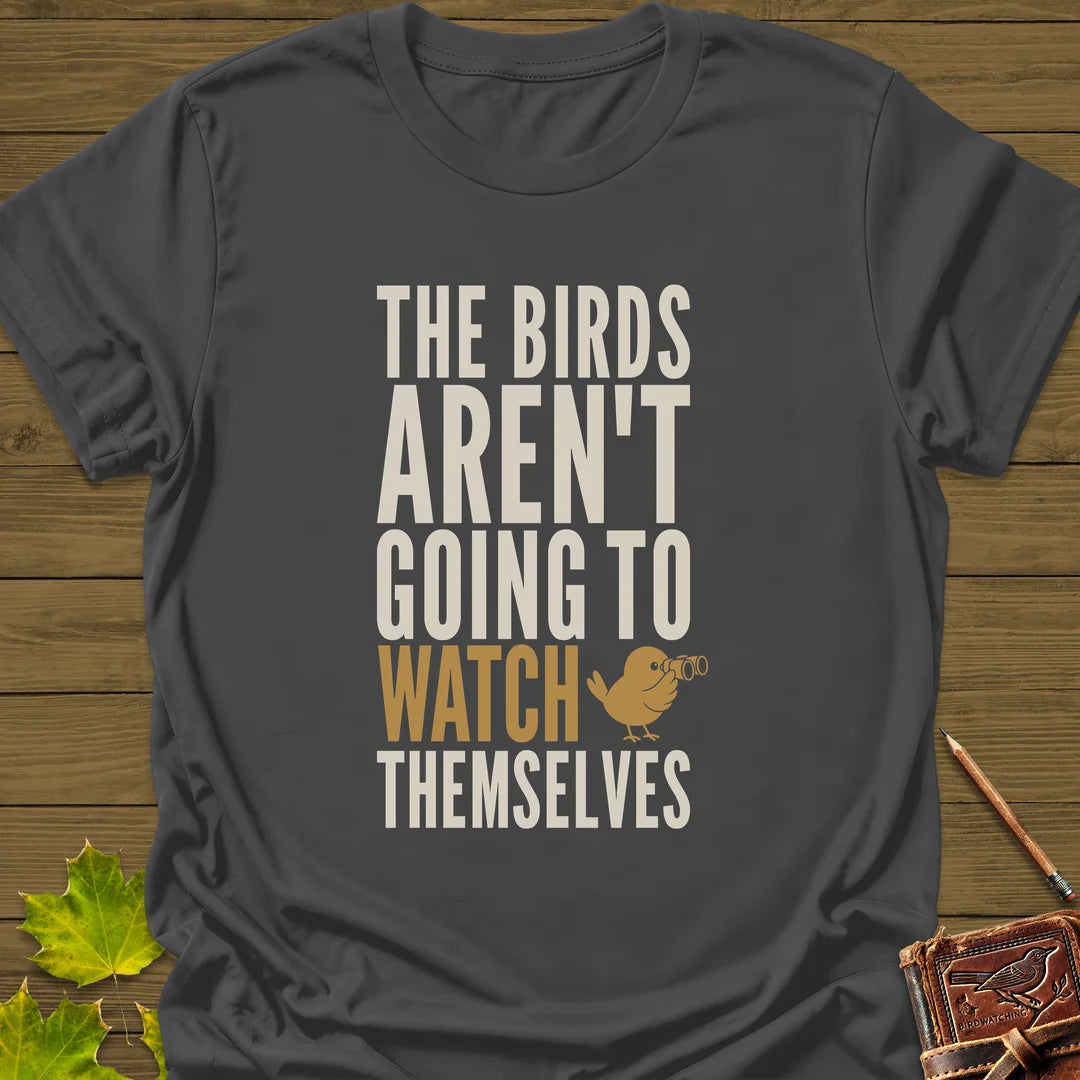 Watch Themselves T-Shirt in Charcoal
