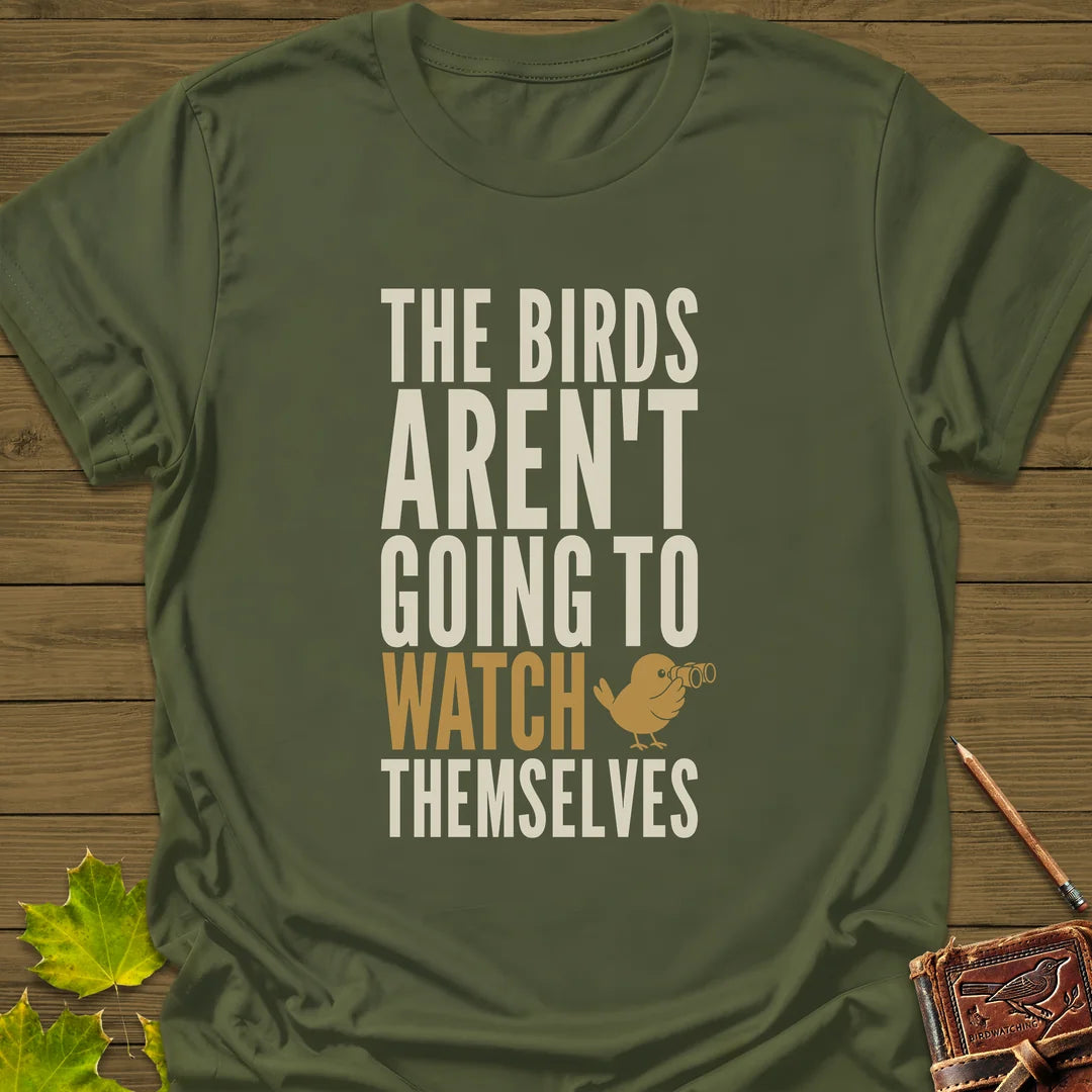 Watch Themselves T-Shirt in Military Green