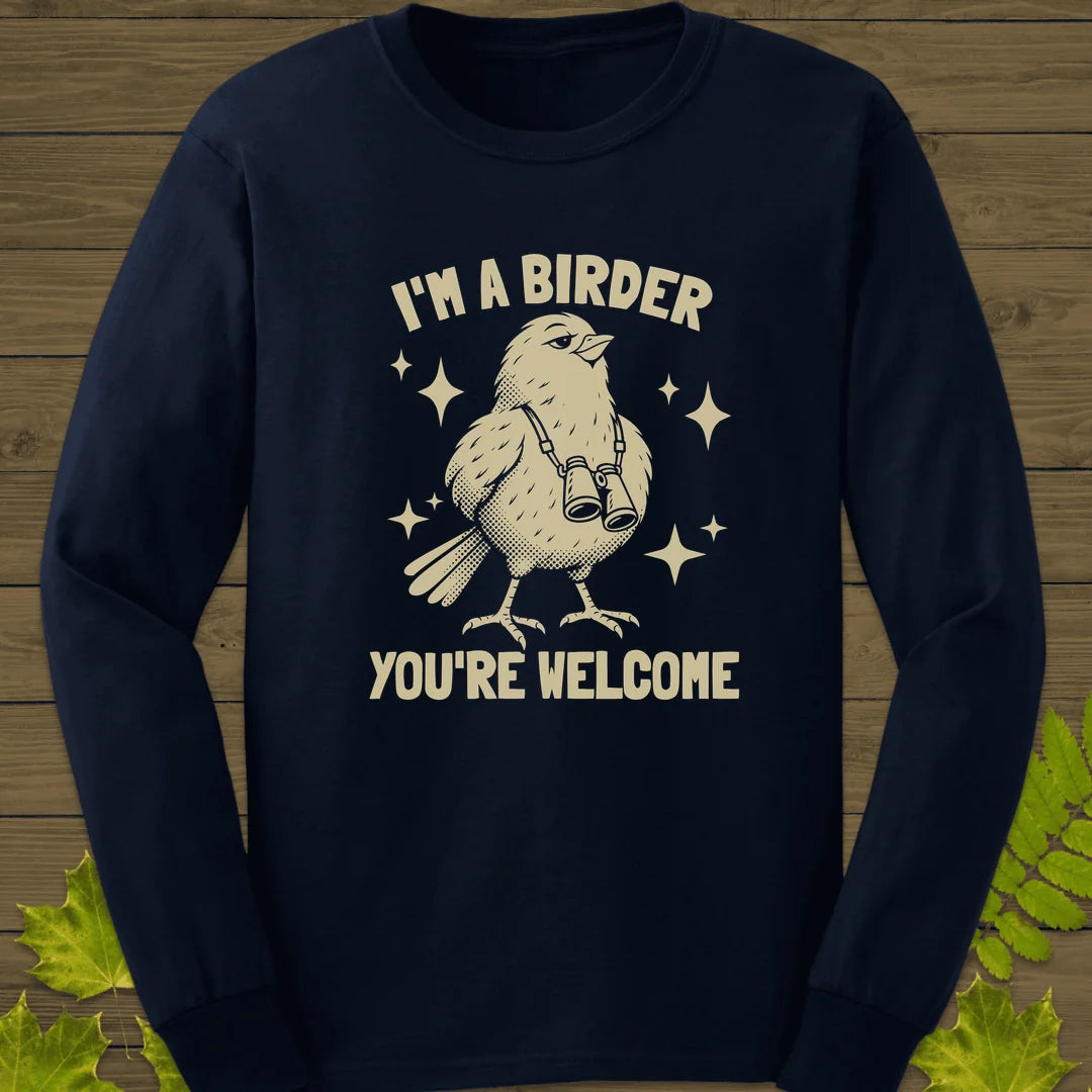 Birder Welcome Long Sleeve in Navy