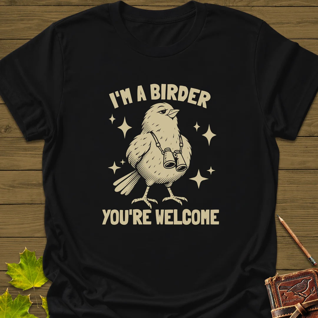 Birder Welcome T-Shirt in Black