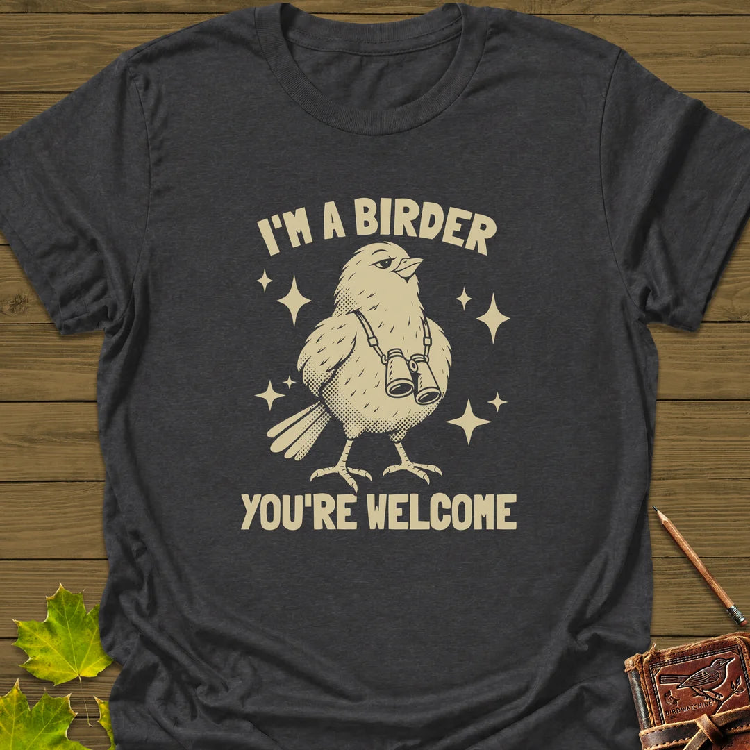 Birder Welcome T-Shirt in Dark Heather