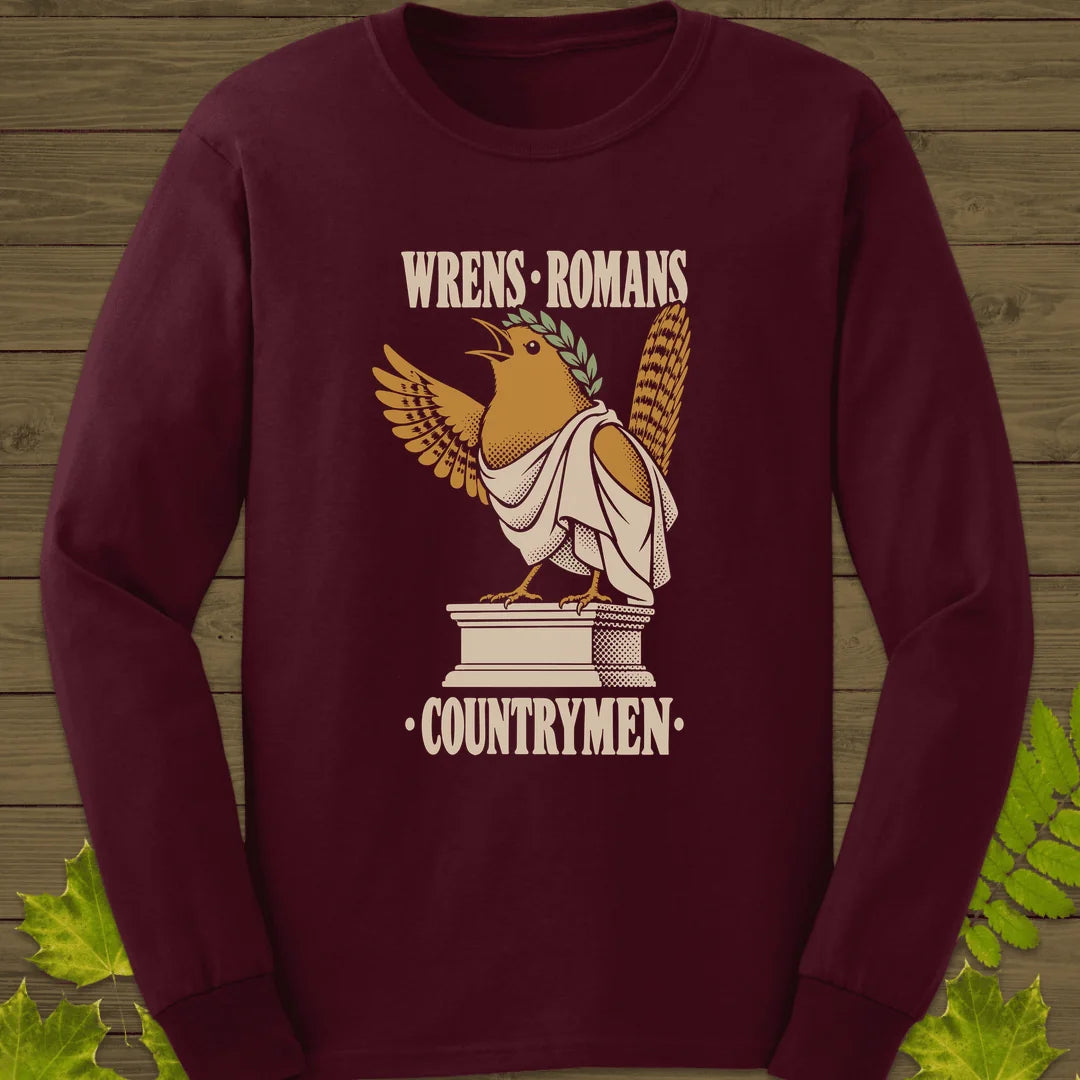Wrens Romans Long Sleeve in Maroon