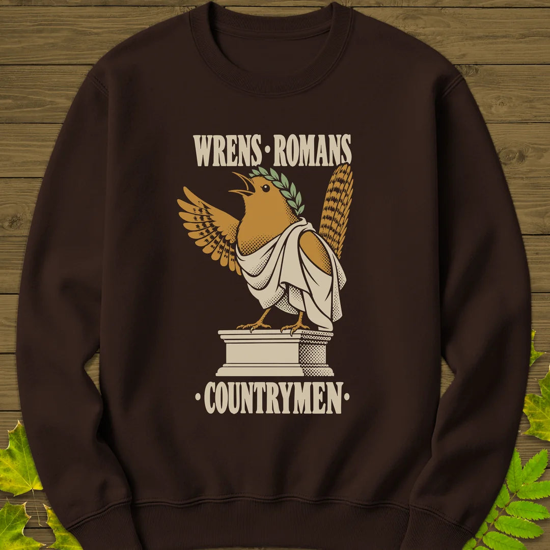 Wrens Romans Sweatshirt in Dark Chocolate
