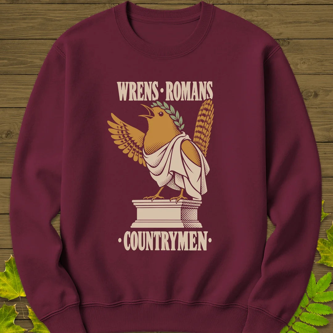 Wrens Romans Sweatshirt in Maroon