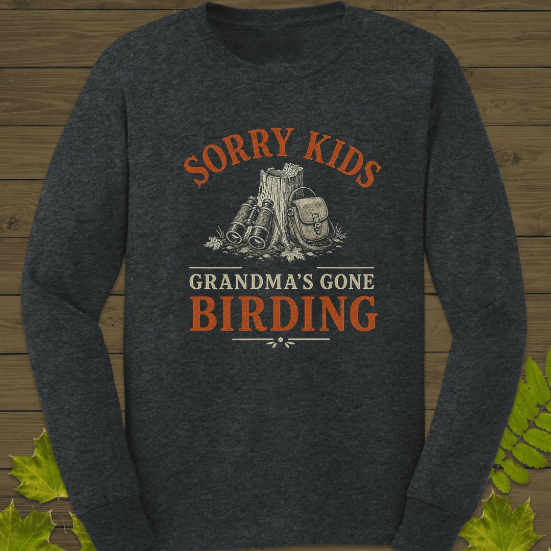 Grandma's Gone Long Sleeve in Dark Heather
