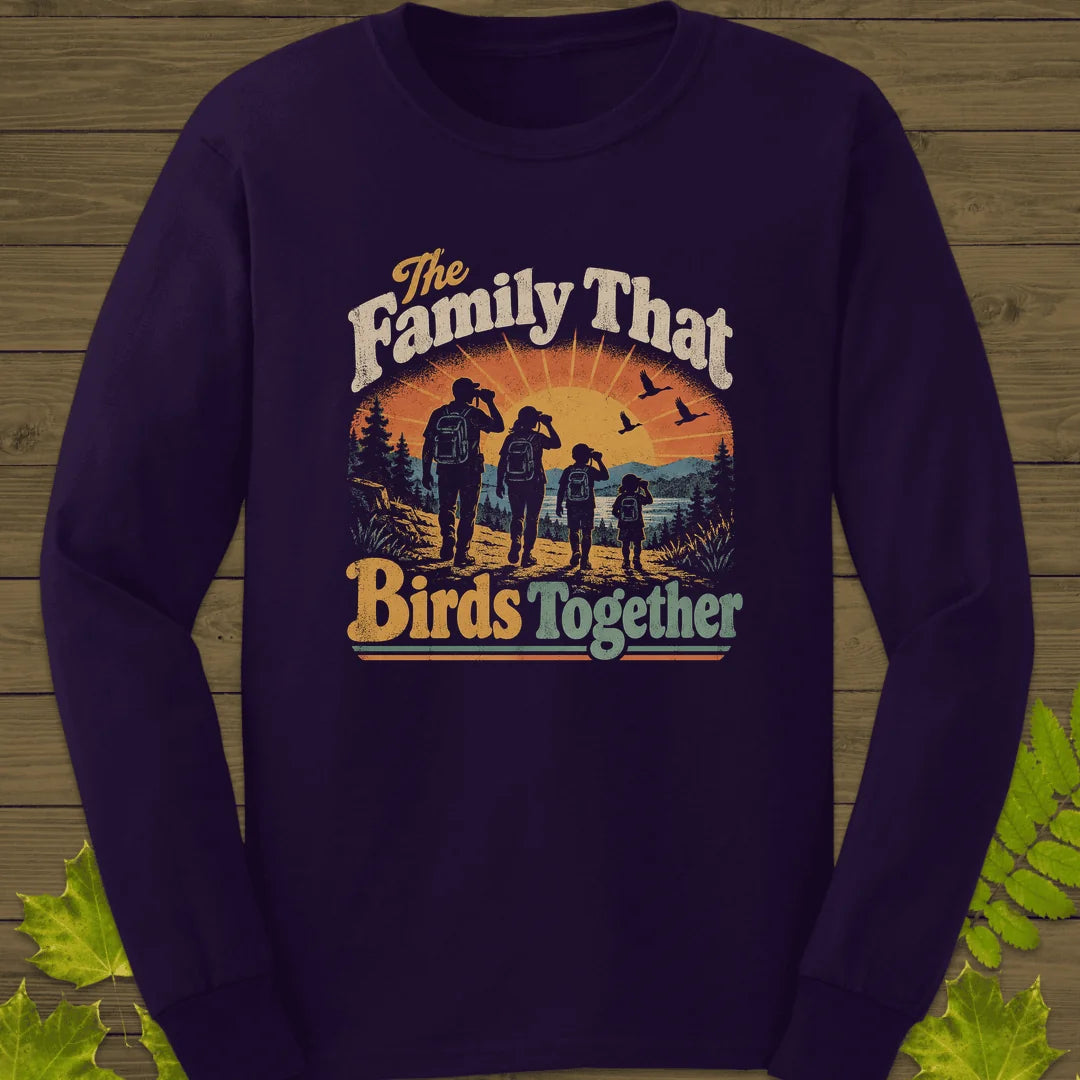 Birds Together Long Sleeve in Purple