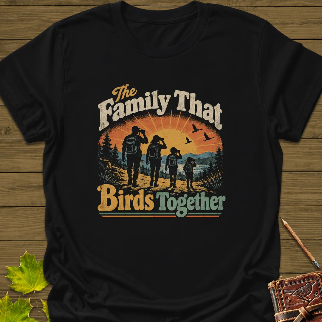 Birds Together T-Shirt in Black