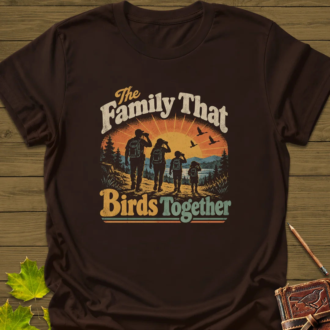 Birds Together T-Shirt in Dark Chocolate