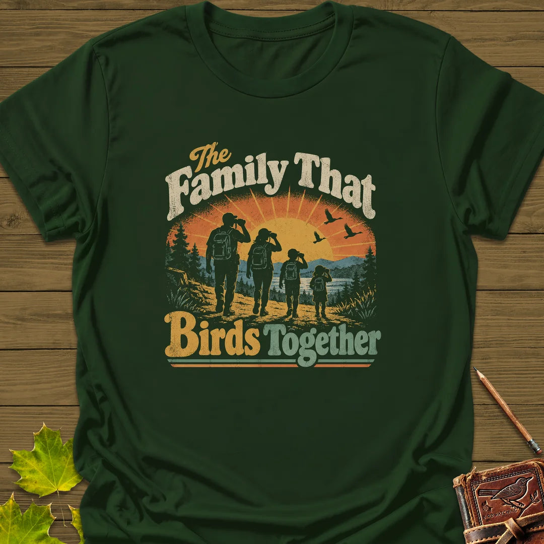 Birds Together T-Shirt in Forest Green