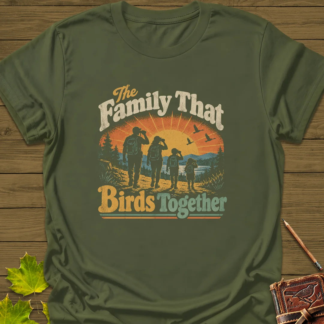 Birds Together T-Shirt in Military Green