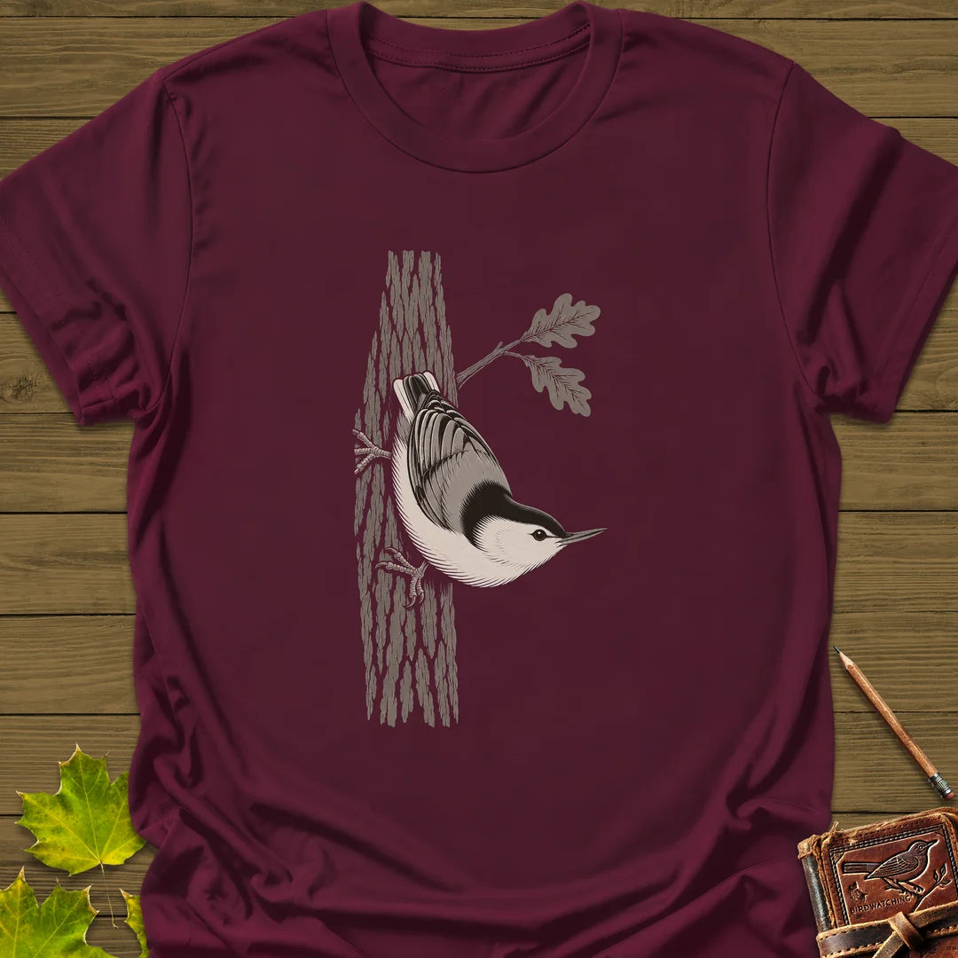 Headfirst Down T-Shirt in Maroon