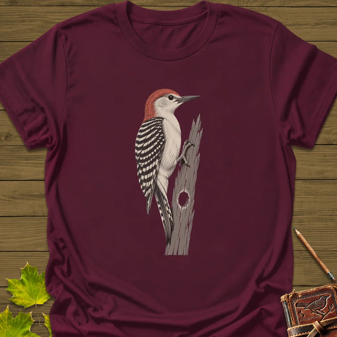 Knock Knock T-Shirt in Maroon