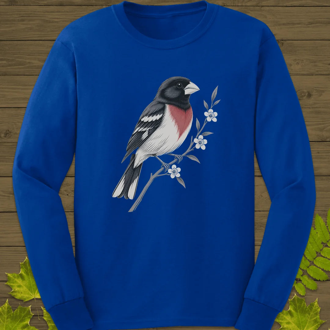 Grosbeak In Serviceberry Long Sleeve in Royal