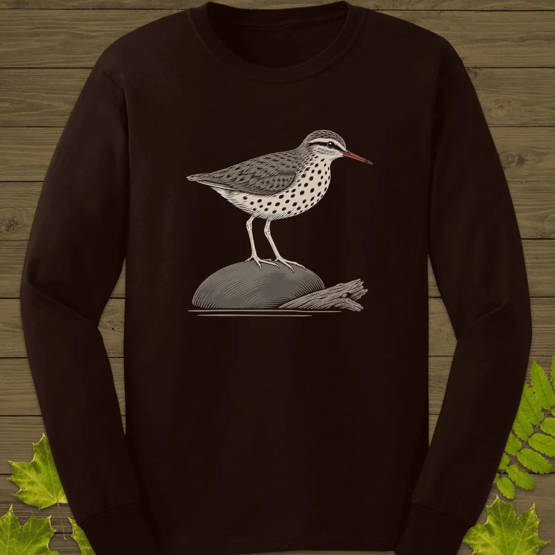 Shoreline Spots Long Sleeve in Dark Chocolate