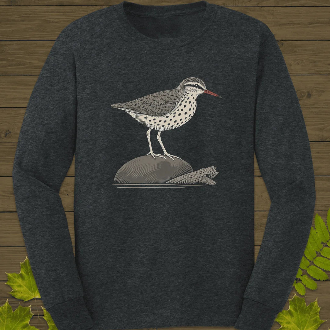 Shoreline Spots Long Sleeve in Dark Heather