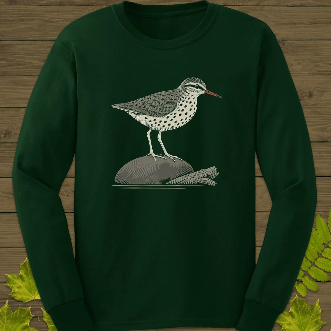 Shoreline Spots Long Sleeve in Forest Green